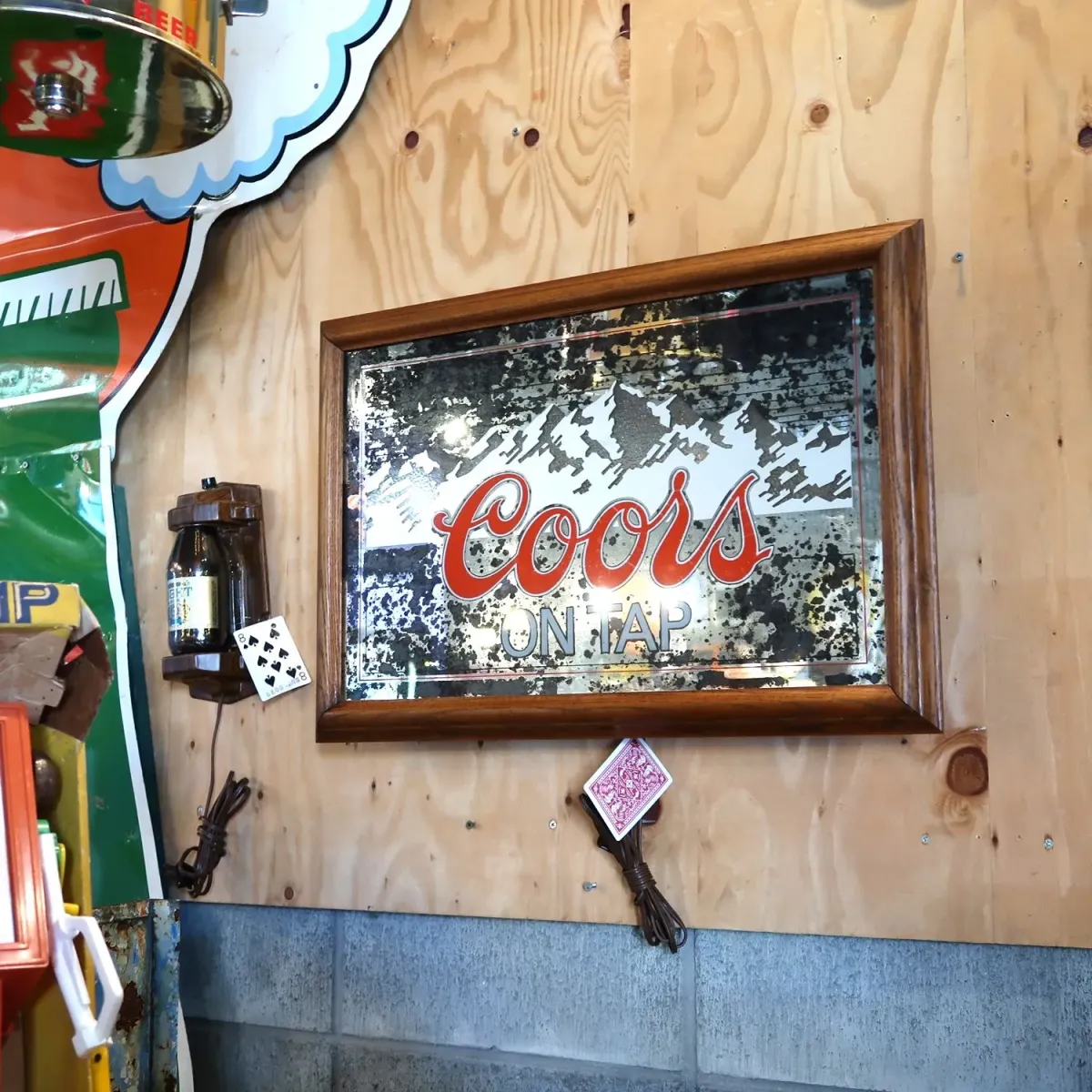 Coors ビンテージ ライトサインパブミラー