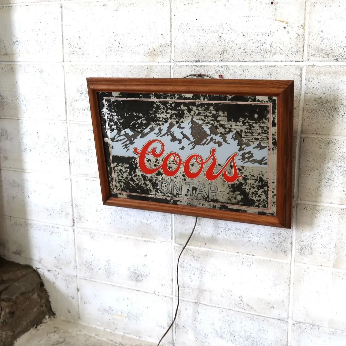 Coors ビンテージ ライトサインパブミラー