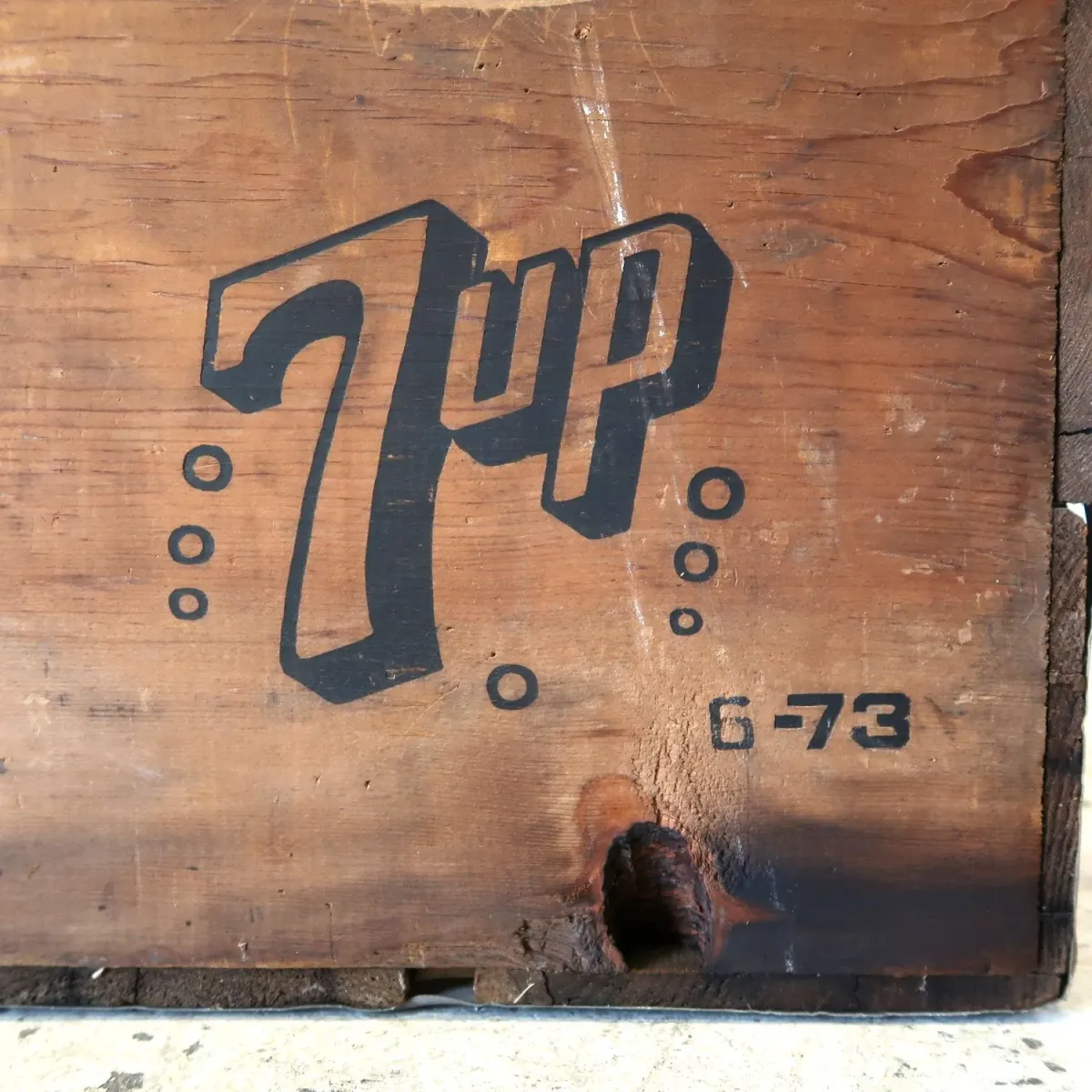 7up ビンテージ ウッドボックス
