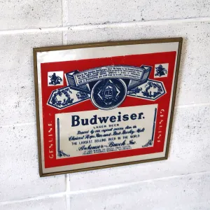 Budweiser ビンテージ パブミラー
