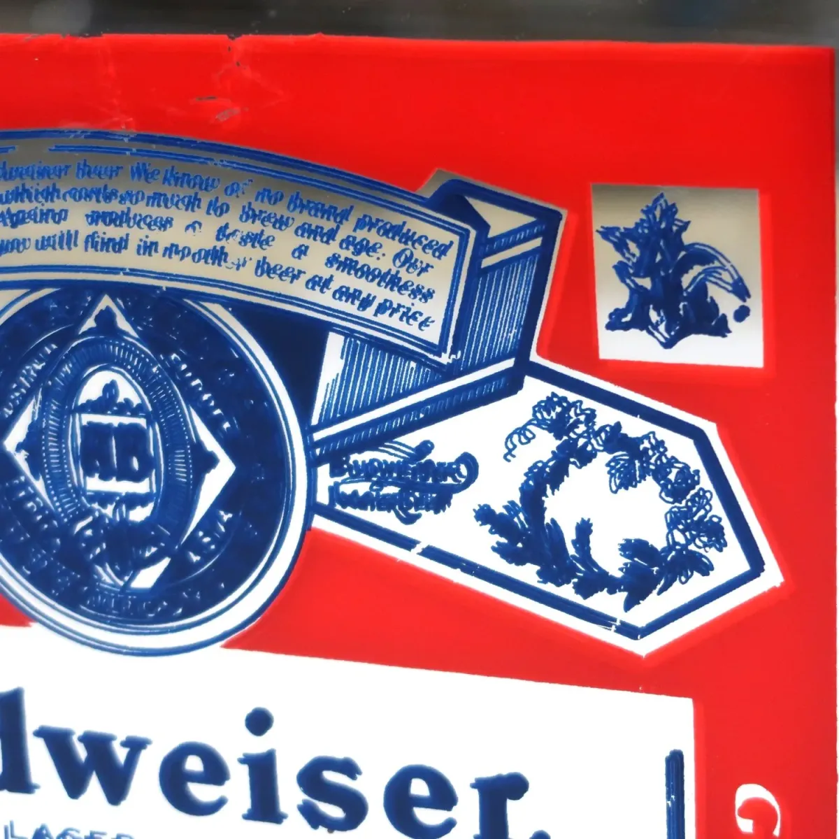 Budweiser ビンテージ パブミラー ｜ glow ANTIQUES