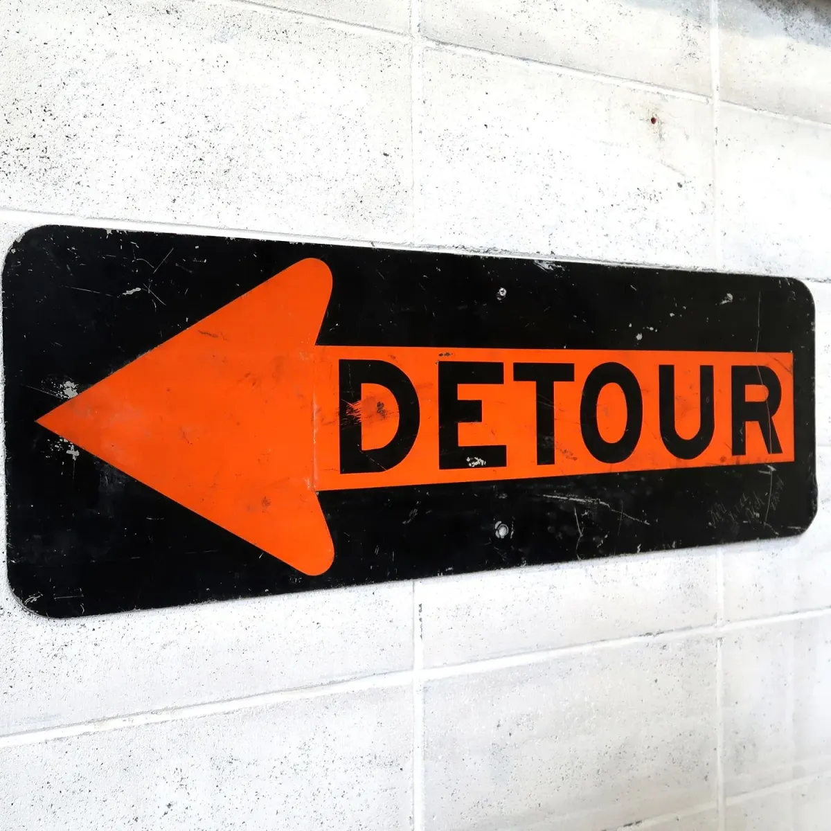 DETOUR ビンテージ ロードサイン