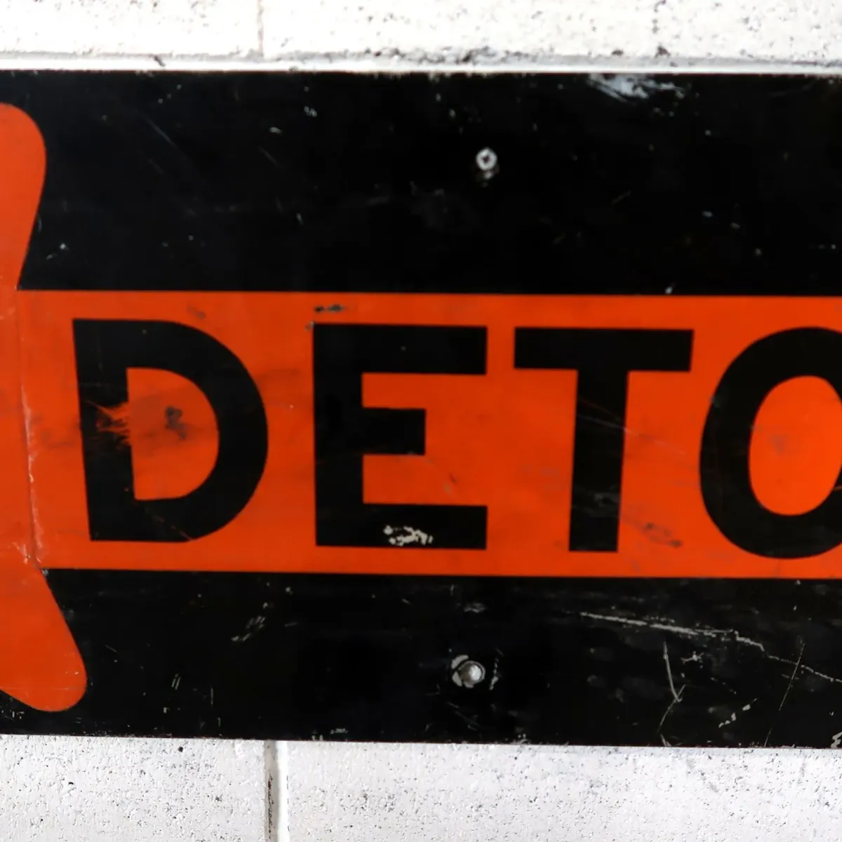 DETOUR ビンテージ ロードサイン