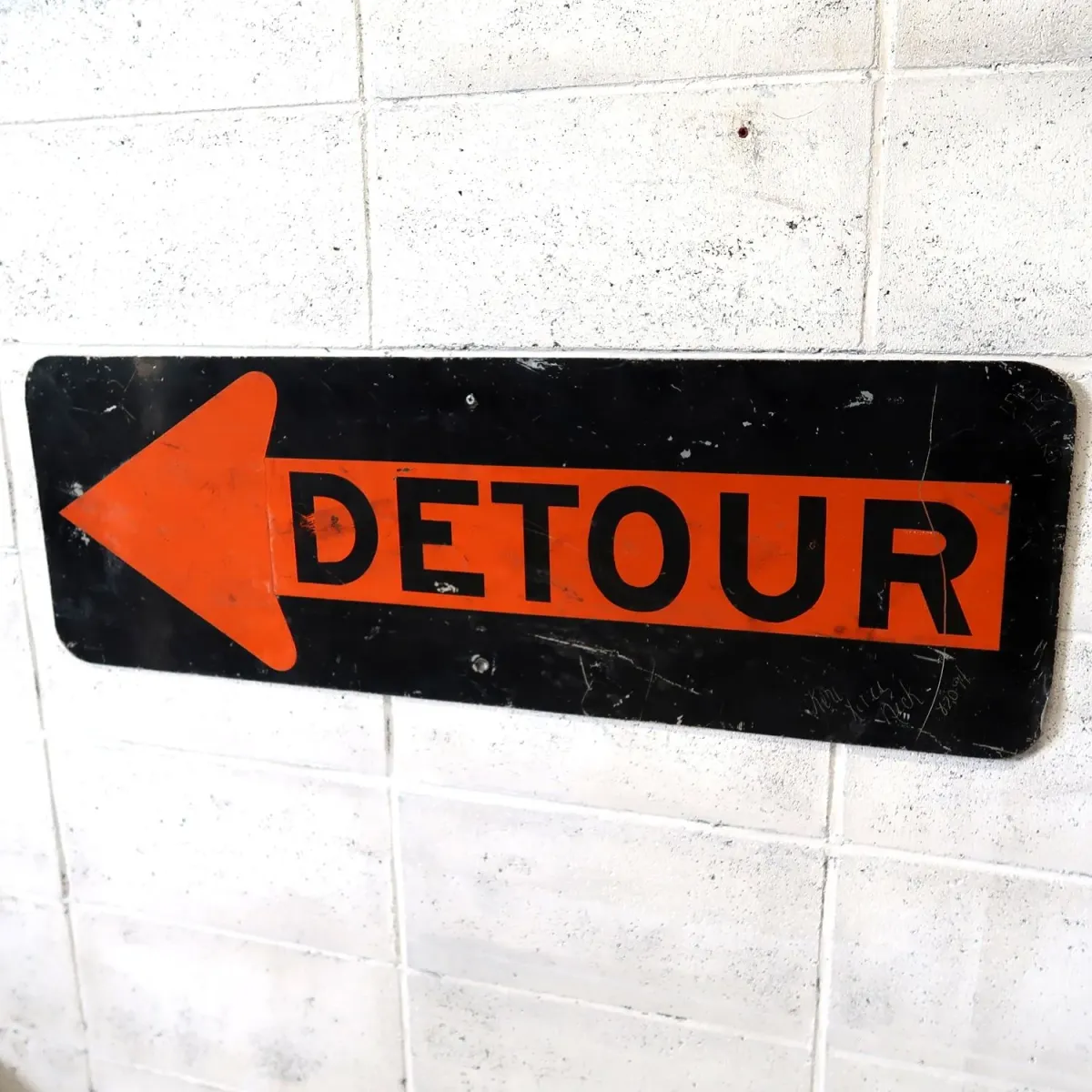 DETOUR ビンテージ ロードサイン