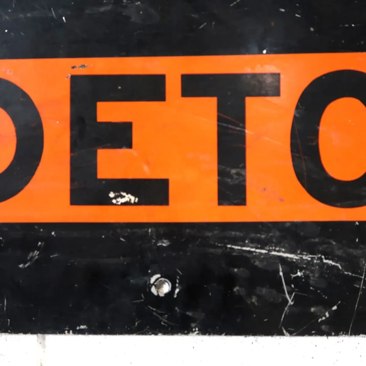 DETOUR ビンテージ ロードサイン