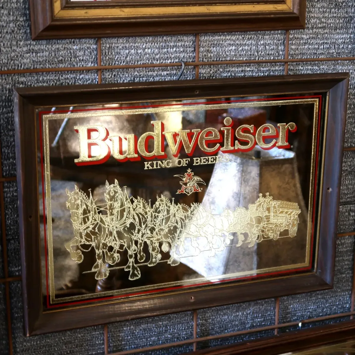 Budweiser ビンテージ パブミラー