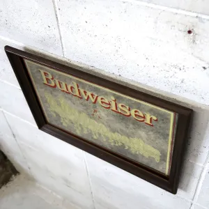 Budweiser ビンテージ パブミラー