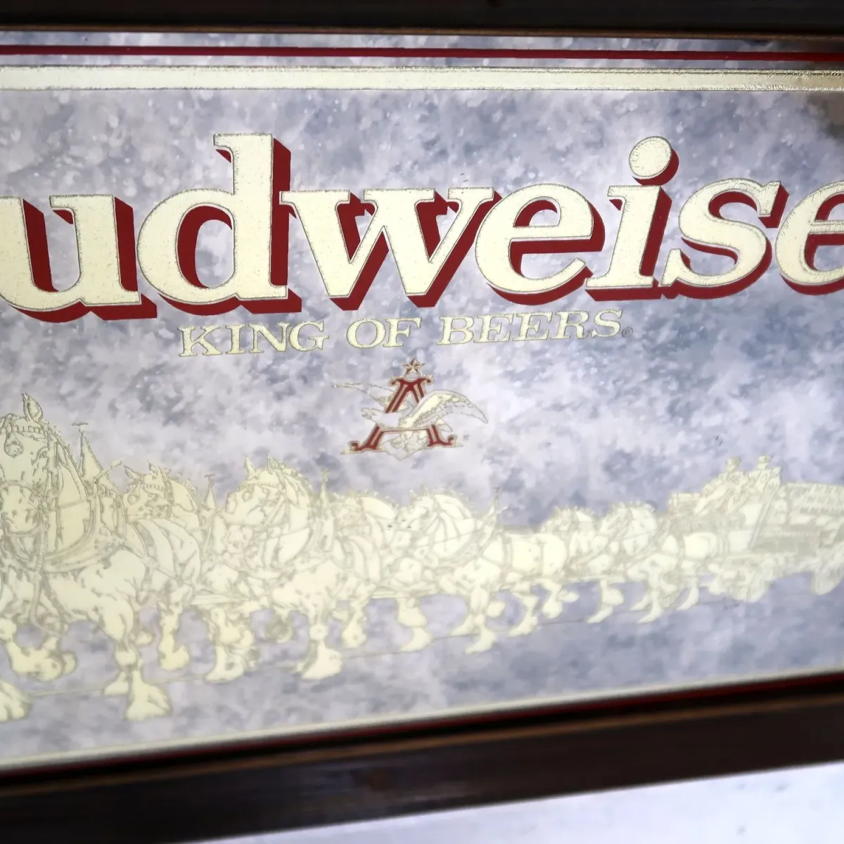 Budweiser ビンテージ パブミラー