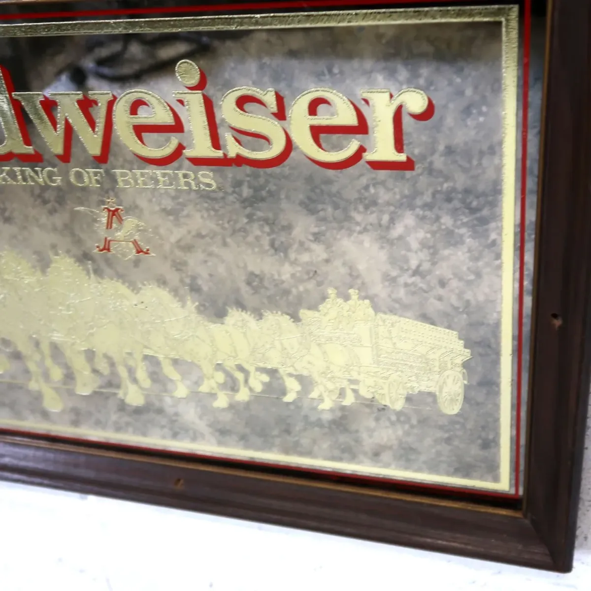 Budweiser ビンテージ パブミラー