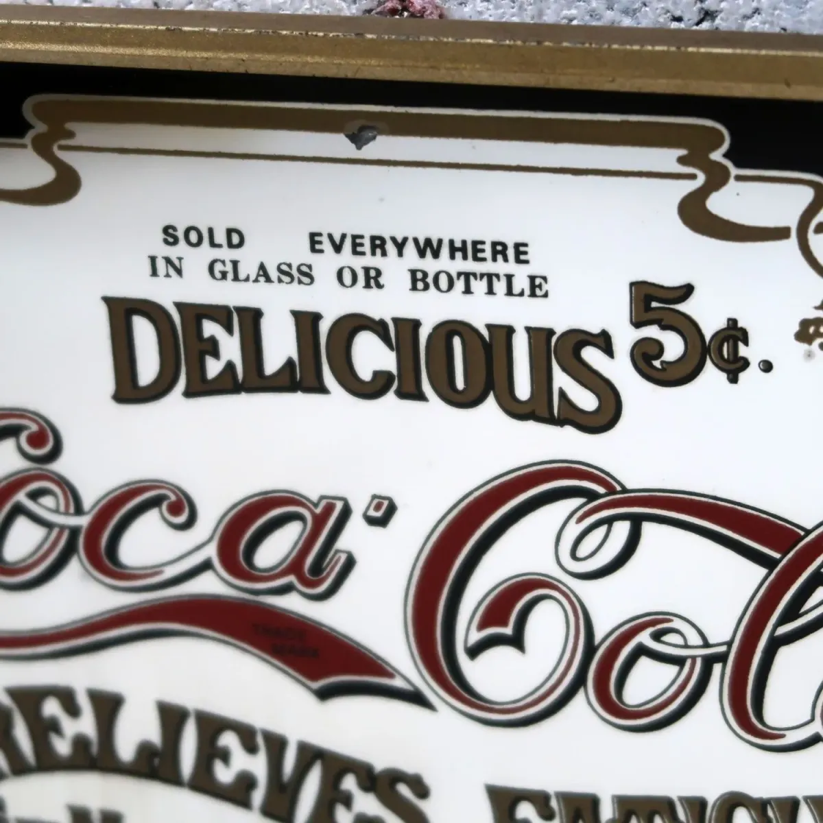 Coca Cola ビンテージ ミニパブミラー