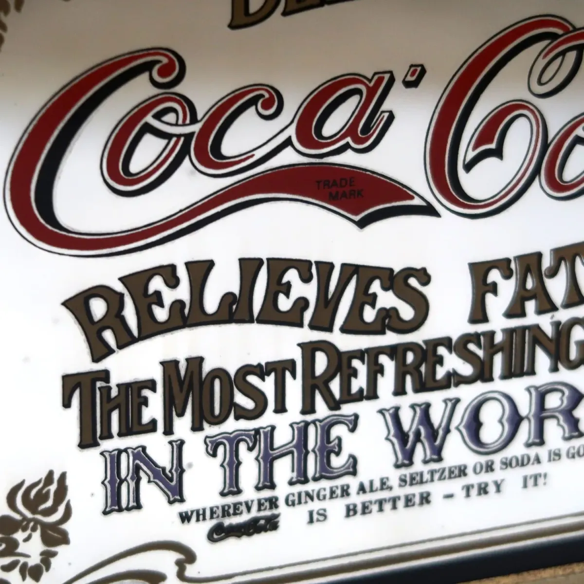 Coca Cola ビンテージ ミニパブミラー