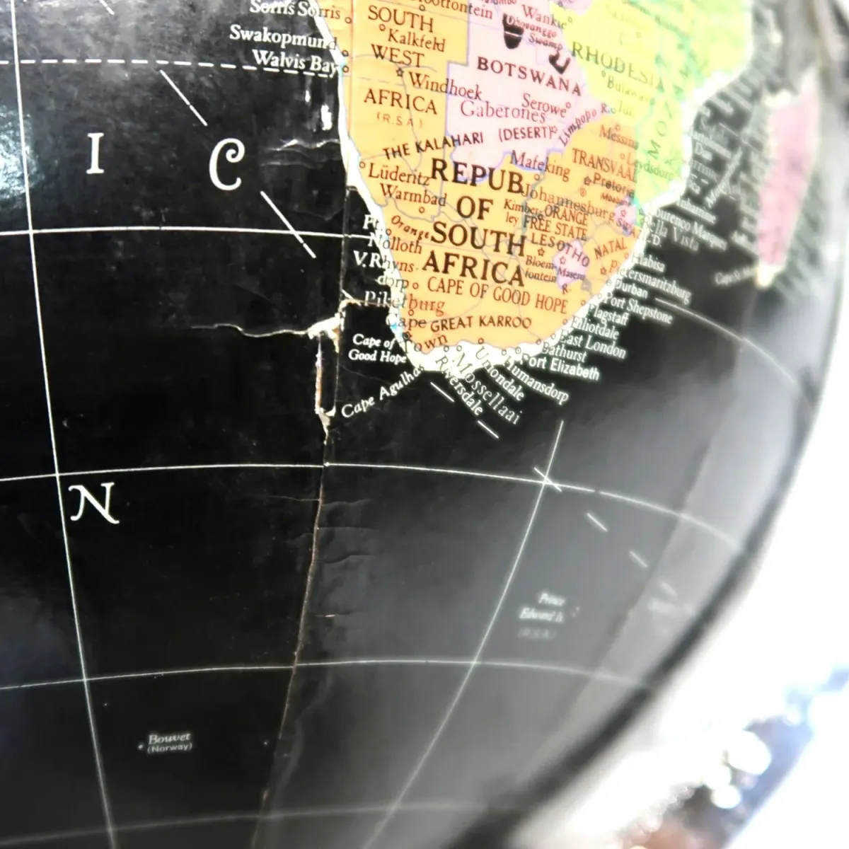 REPLOGLE社 アンティーク 黒地球儀 ブラックオーシャン