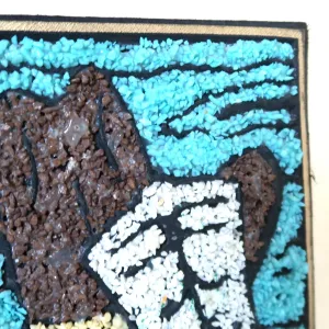 ビンテージ グラベルアート ウォールデコ ウエスタンモチーフ