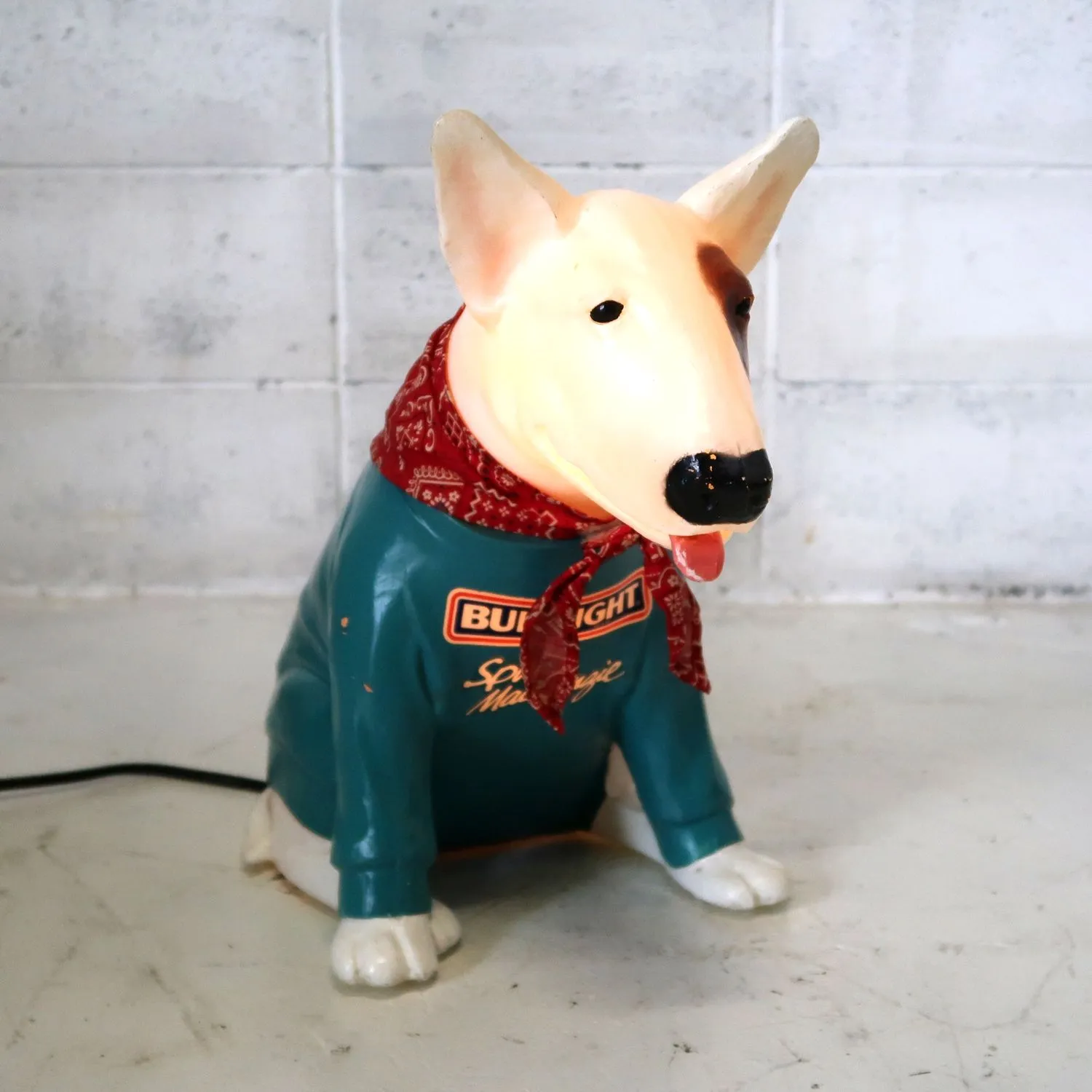 80's BUD LIGHT バド犬ライトサイン Spuds Mackenzie ｜ glow ANTIQUES