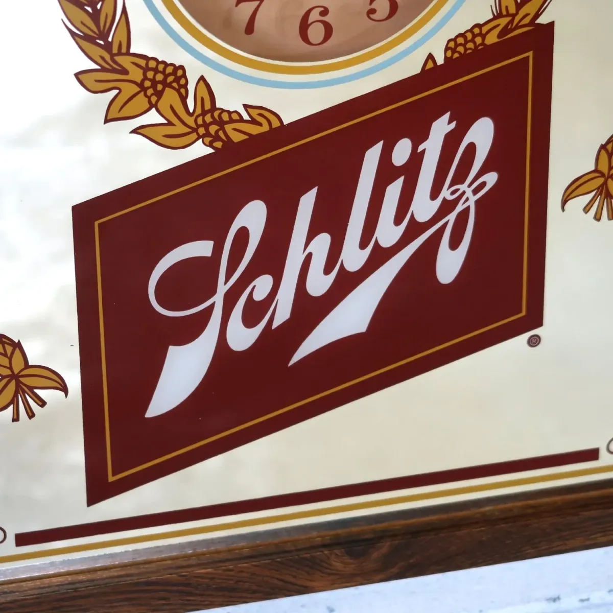 Schlitz ビンテージ パブミラークロック