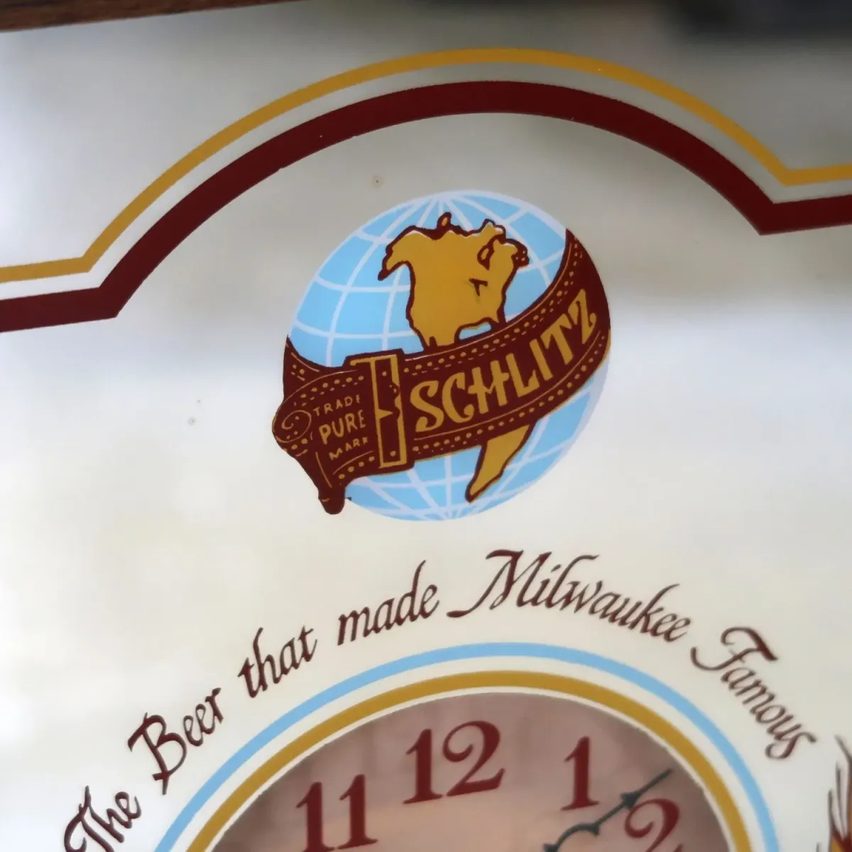 Schlitz ビンテージ パブミラークロック