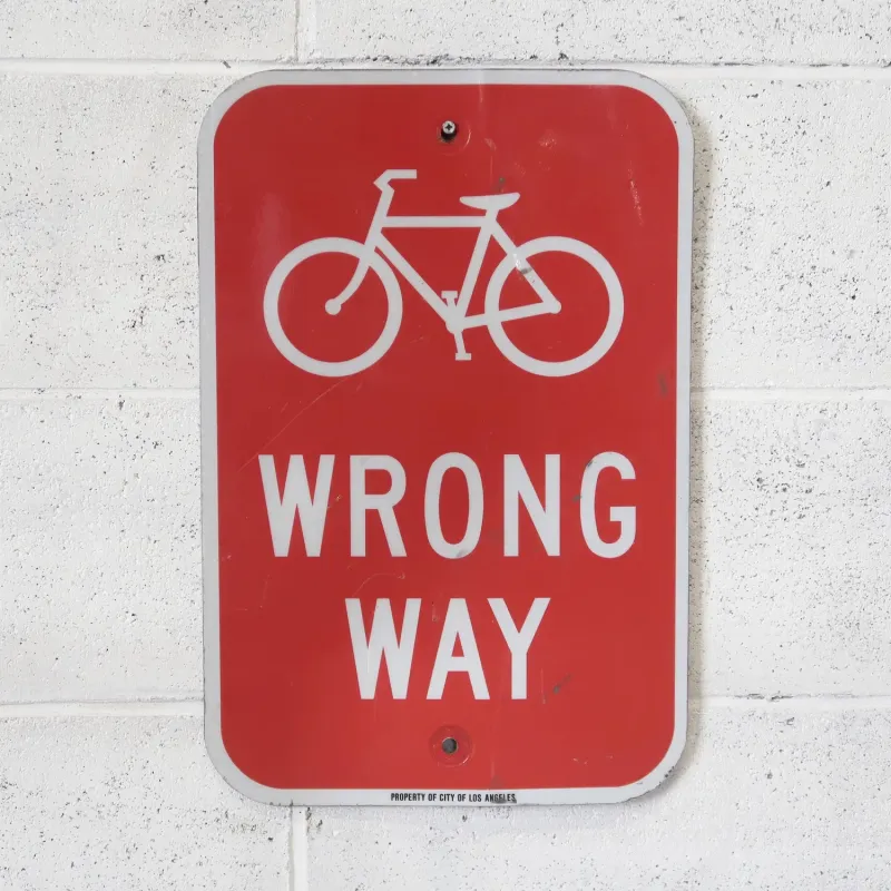 WRONG WAY ビンテージ ロードサイン