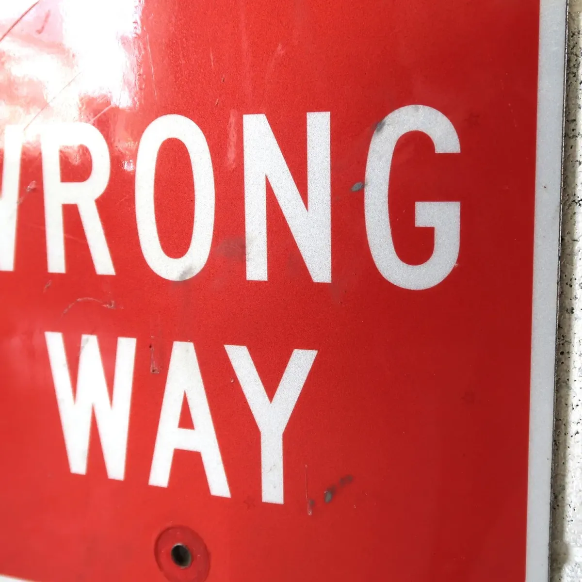 WRONG WAY ビンテージ ロードサイン