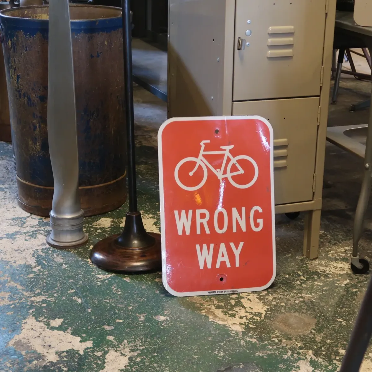 WRONG WAY ビンテージ ロードサイン