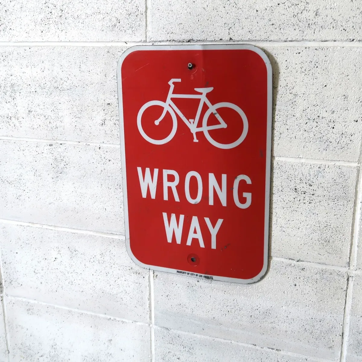 WRONG WAY ビンテージ ロードサイン