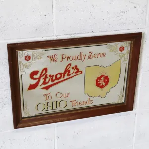 Stroh's ビンテージ パブミラー