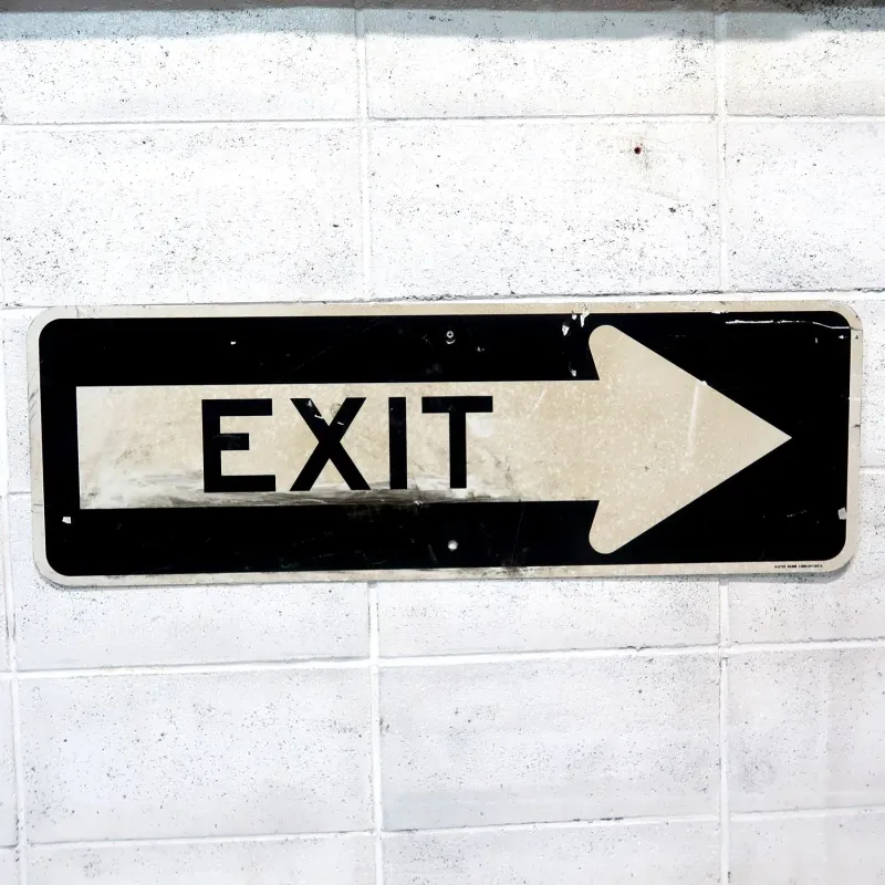 EXIT ビンテージ ロードサイン