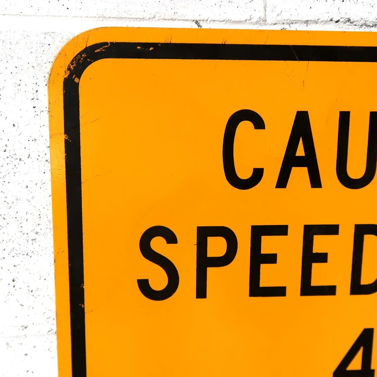 CAUTION SPEED LIMIT メタルサイン