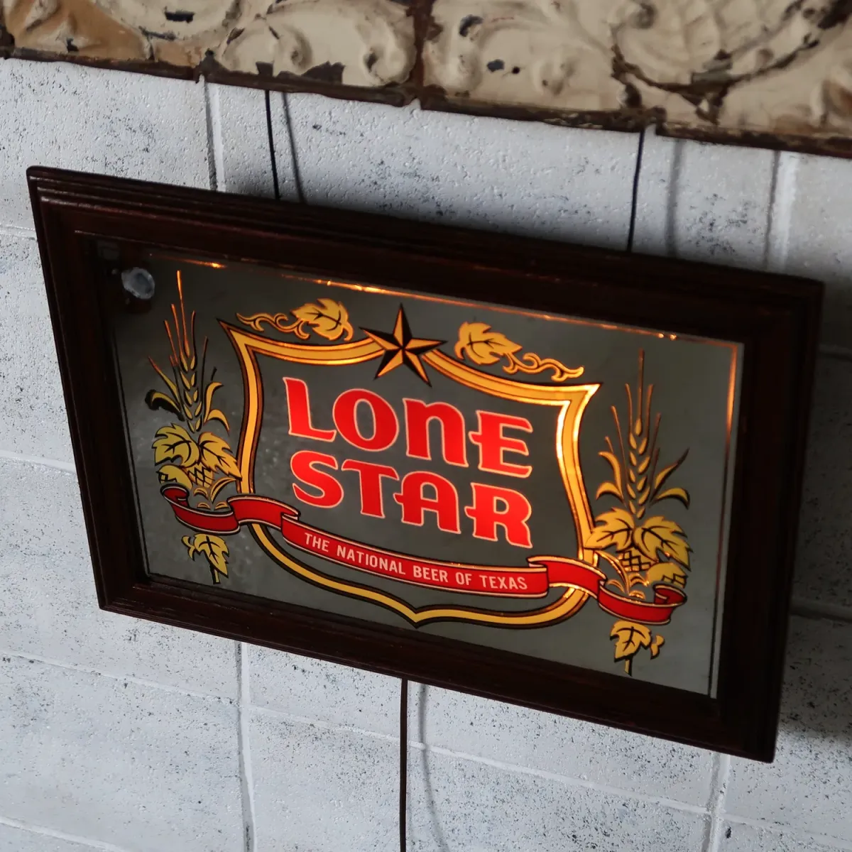 LONE STAR ビンテージ ライトサインパブミラー