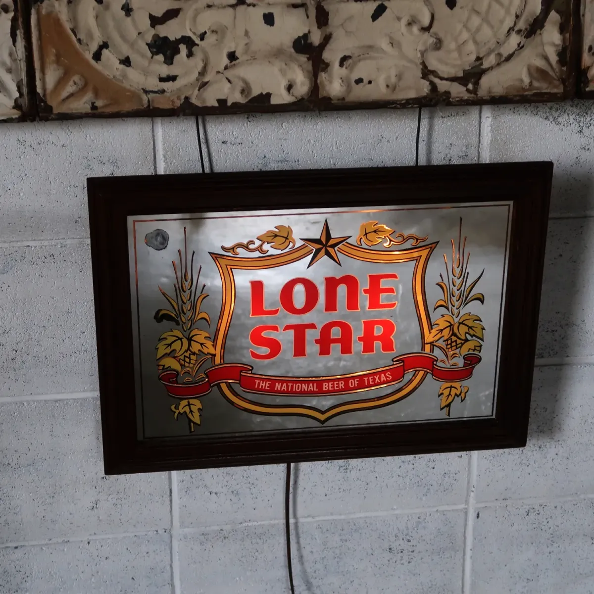 LONE STAR ビンテージ ライトサインパブミラー