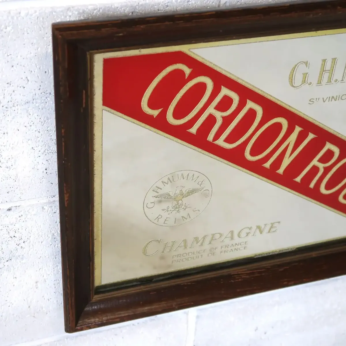 CORDON ROUGE. ビンテージ パブミラー