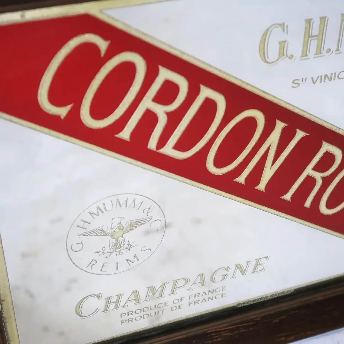 CORDON ROUGE. ビンテージ パブミラー