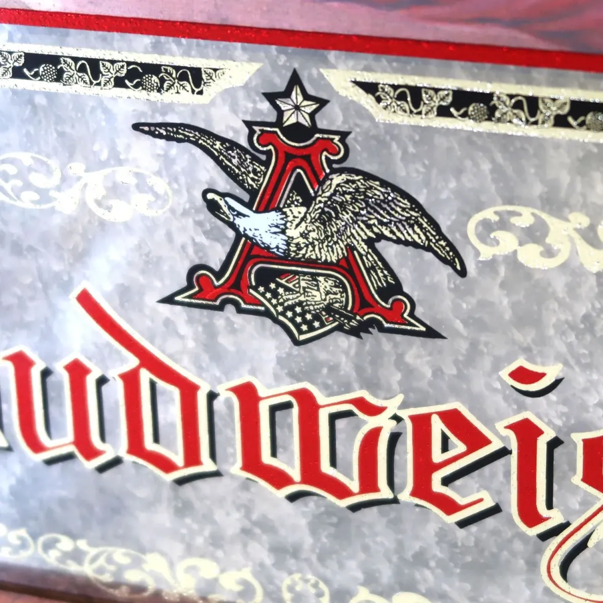 Budweiser ビンテージ パブミラー