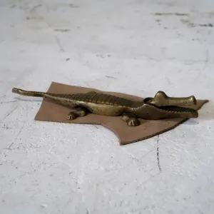 ビンテージ ナッツクラッシャー クロコダイル 真鍮