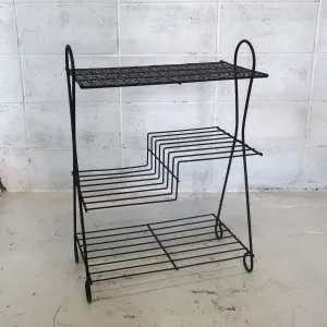50‘s ビンテージ ワイヤーメタル レコードラック