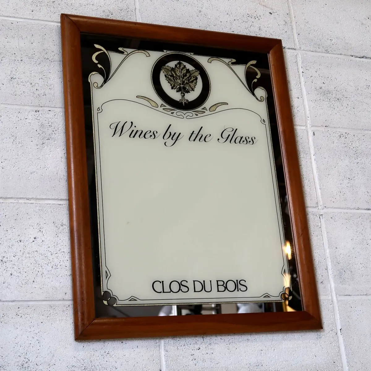 CLOS DU BOIS パブミラー メニューボード