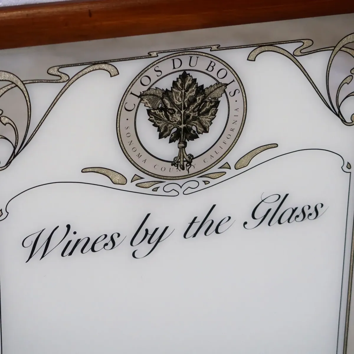 CLOS DU BOIS パブミラー メニューボード