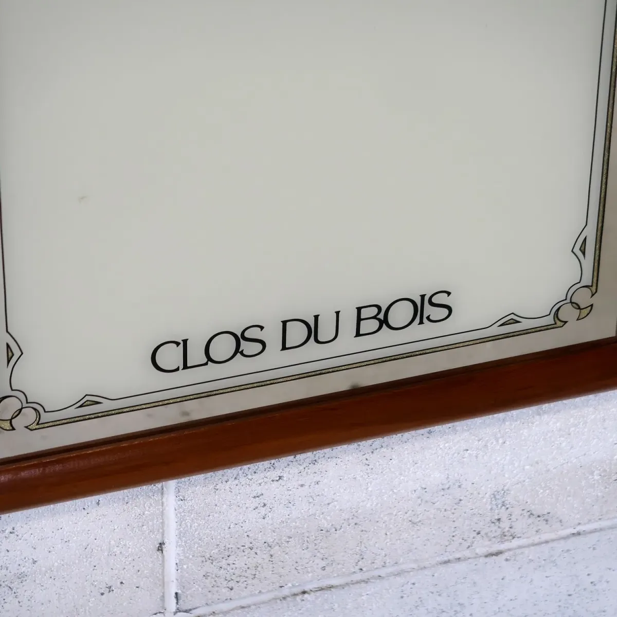 CLOS DU BOIS パブミラー メニューボード