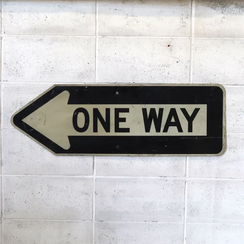 ONE WAY ビンテージ ロードサイン