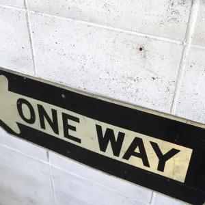 ONE WAY ビンテージ ロードサイン