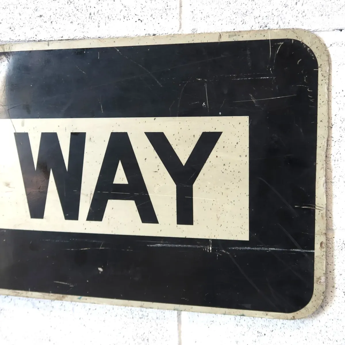 ONE WAY ビンテージ ロードサイン