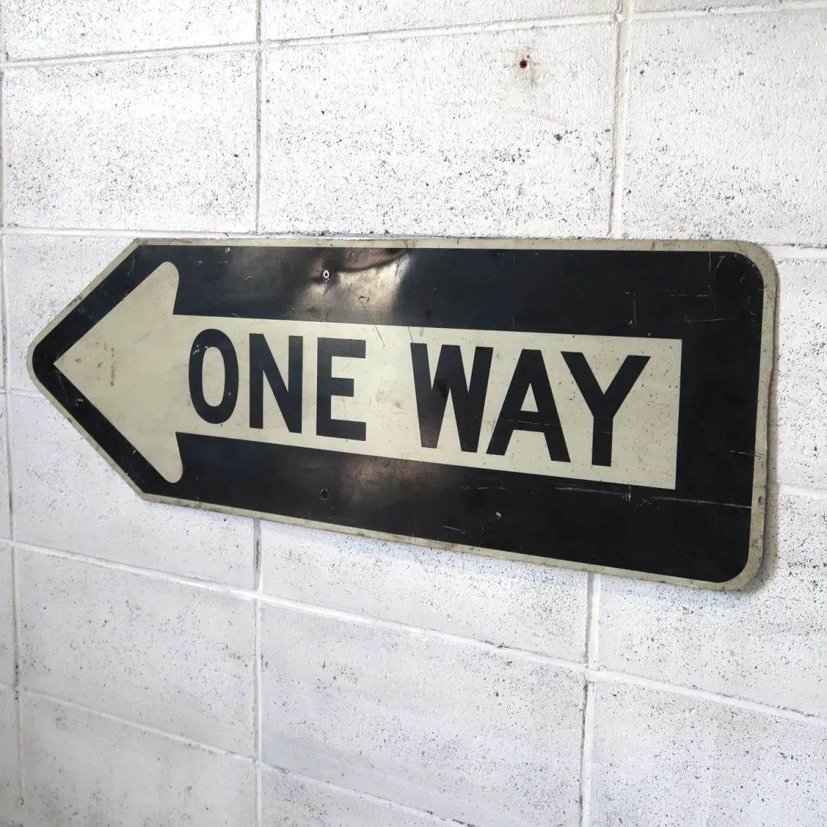 ONE WAY ビンテージ ロードサイン
