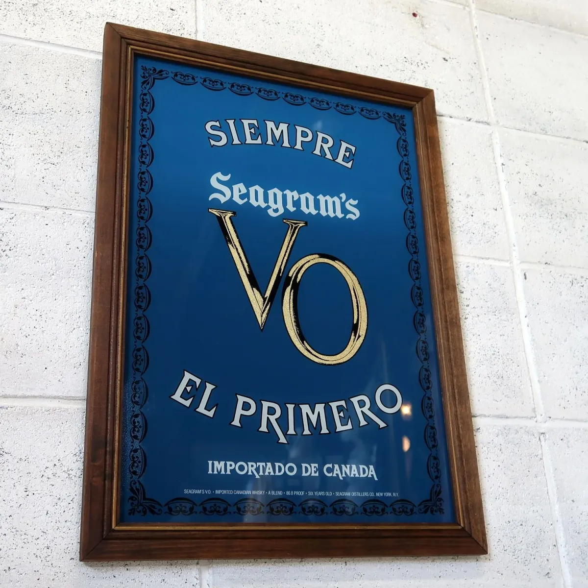 Seagram's VO ビンテージ パブミラー