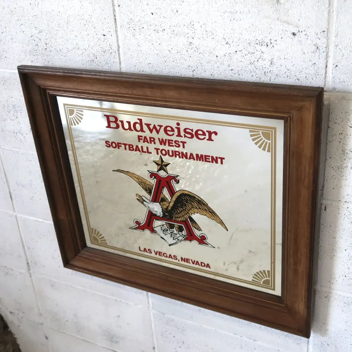 Budweiser ビンテージ パブミラー