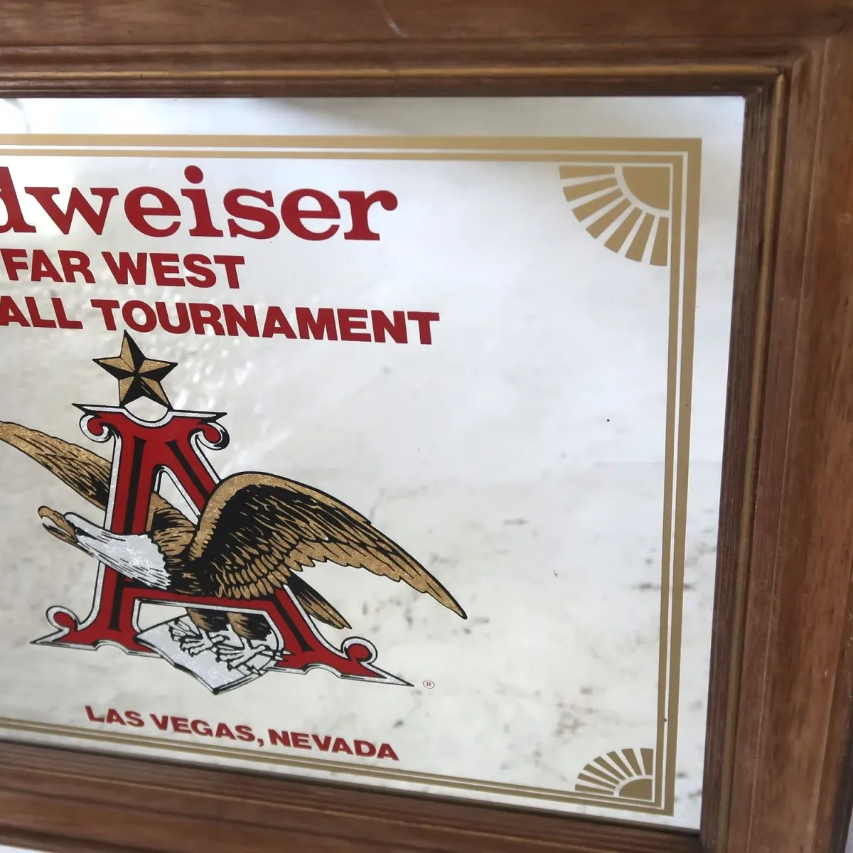 Budweiser ビンテージ パブミラー