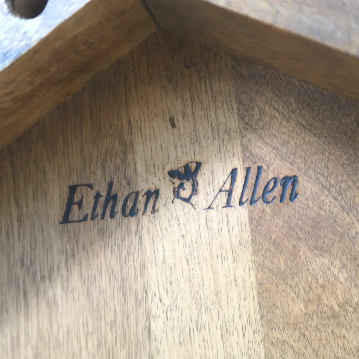Ethan Allen アンティーク サイドテーブル 六角形