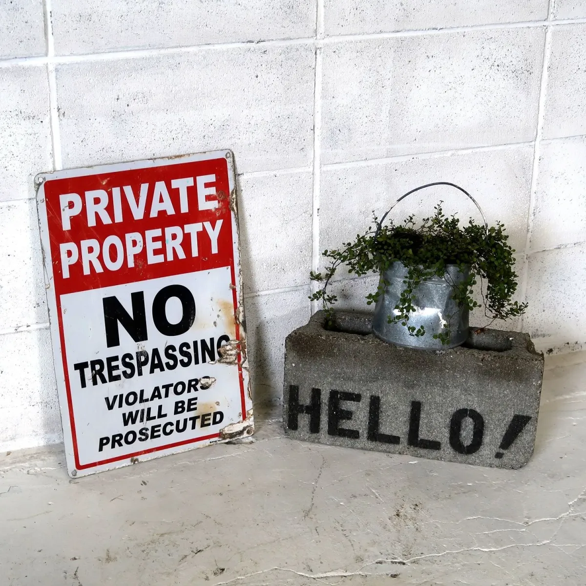NO TRESPASSING メタルサイン