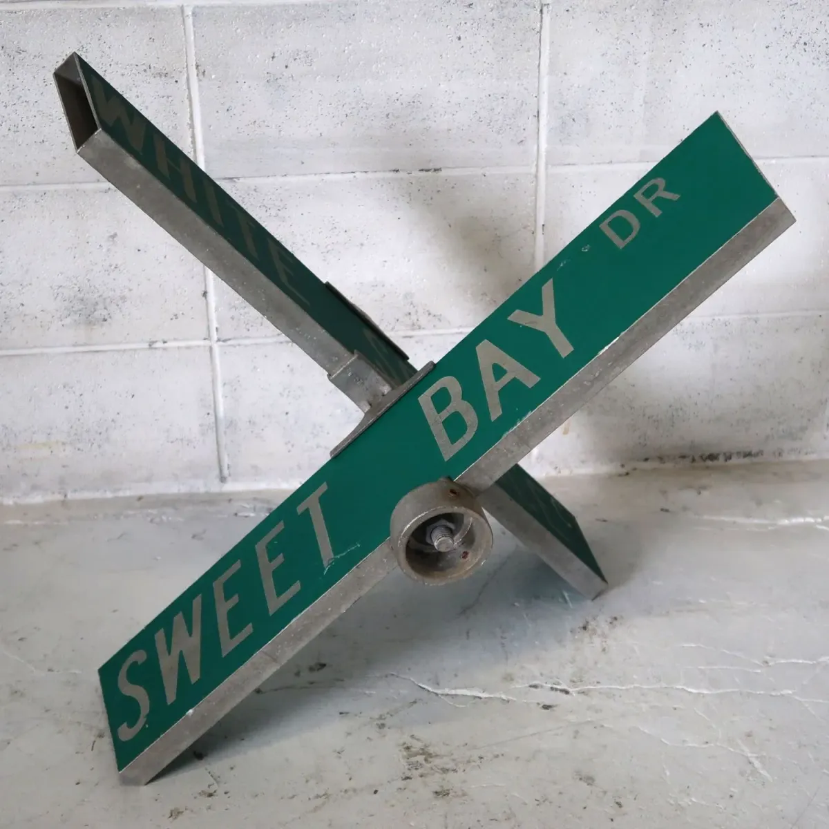 ビンテージ 2連 両面ストリートサイン