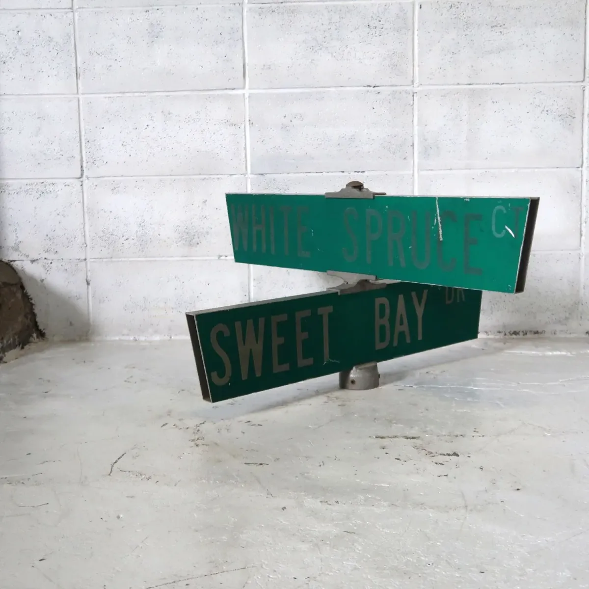 ビンテージ 2連 両面ストリートサイン