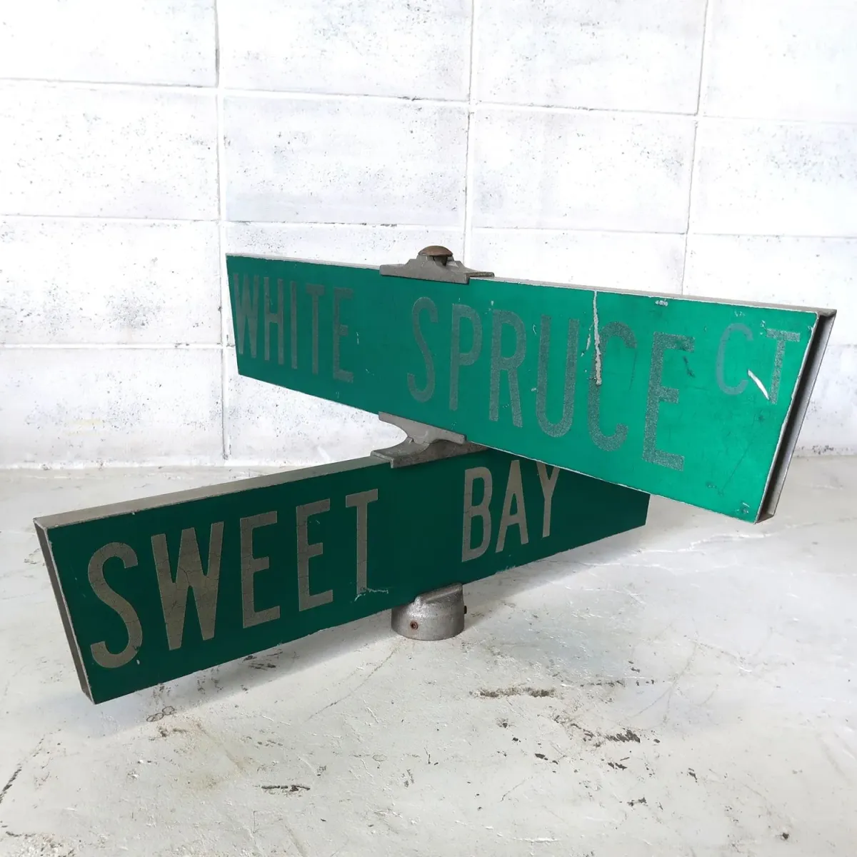 ビンテージ 2連 両面ストリートサイン