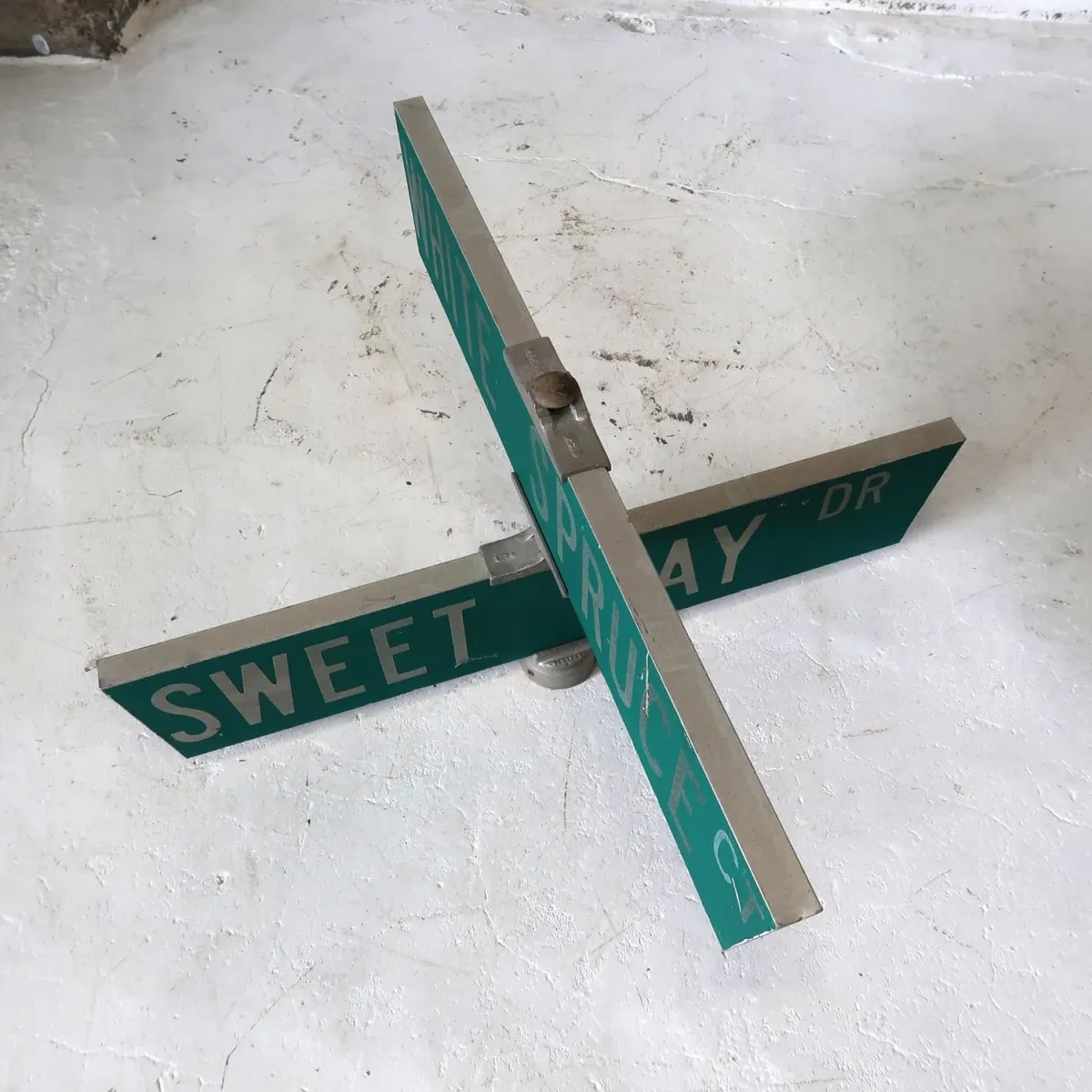 ビンテージ 2連 両面ストリートサイン